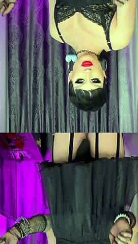 Purple Femboy get more cum and jerk off