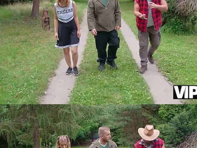 VIP4K. Sneaky Dad fucked a girl right in his vegetable garden
