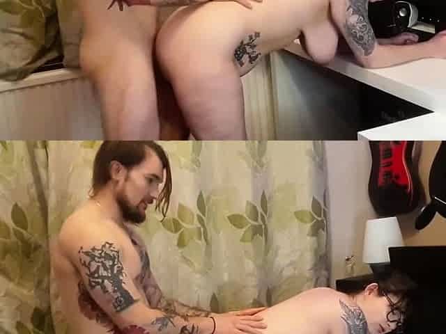 Big-Titted British MILF Creampied After Hardcore Desk Fuck