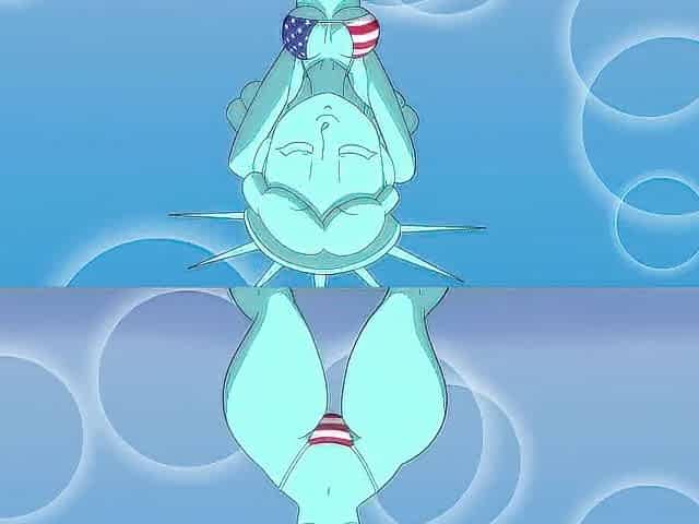 fourth of July Comics Toon - Hot Statue of Liberty