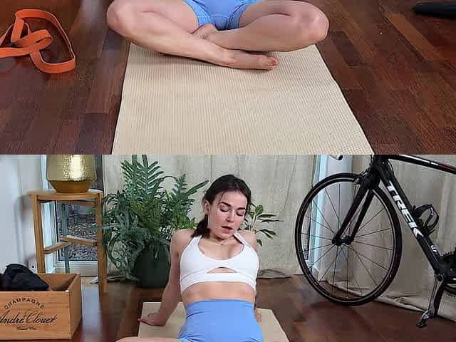 Fitness Beauty with Loud Squirting Climax - Squirts All Over My Yoga Mat - Maya Mack