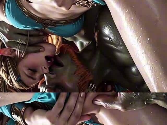 Fantasy elf queen Zelda gets hard anal sex in royal chamber