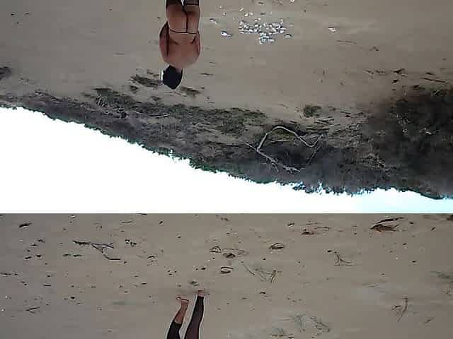 38dd bazookas teen wench walks nude on beach