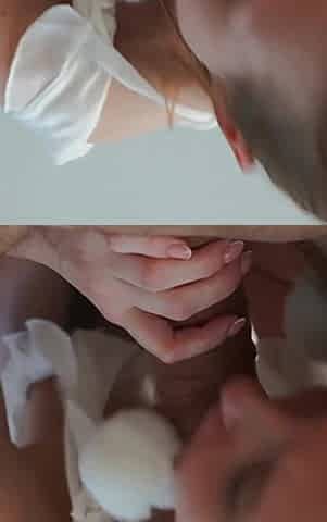 Redhead Slut Gives Perfect Footjob and Anal Creampie POV