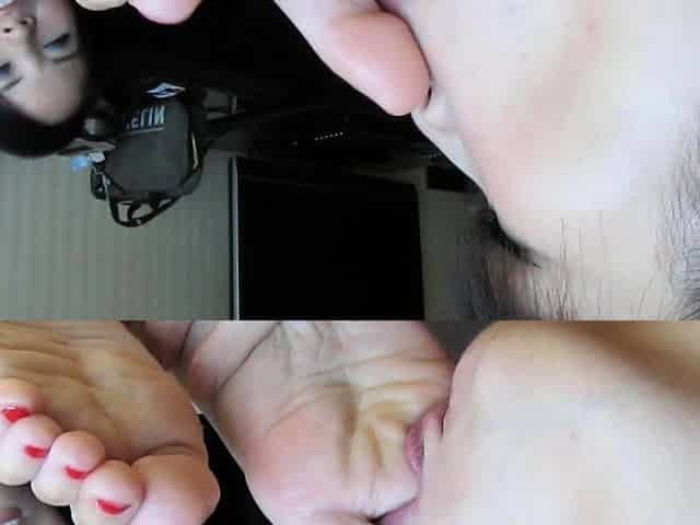 Lesbian foot fetish trio