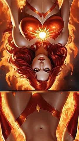 Nude Inferno Radiant Solar Fire Slideshow