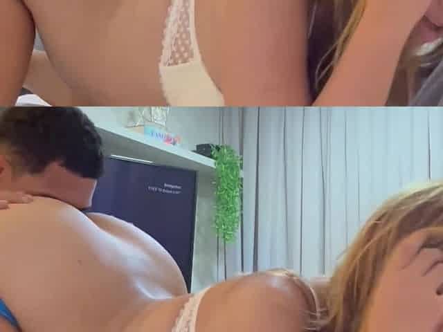 Big ass girl and her bf exchanged oral pleasures before anal sex POV