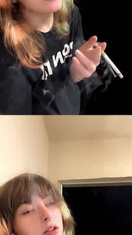 Pornstar Smokes a Cigarette