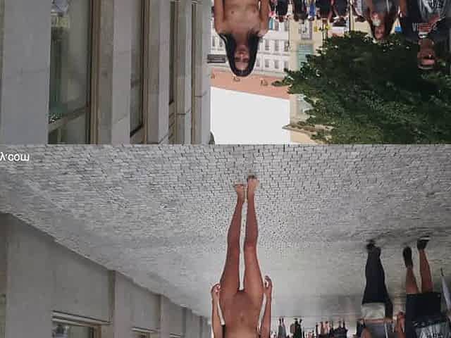 Yana Nude in Public - Prag 3
