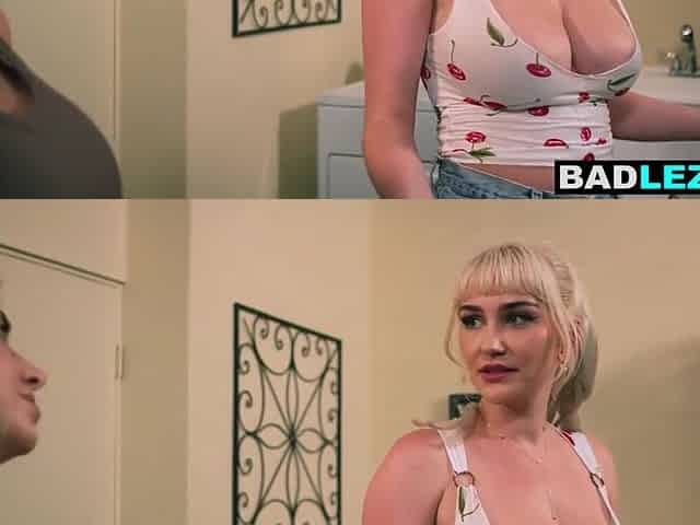 Blondie Lesbian Punishing Her Arousing Roomate With Skye Blue And Cubbi Thompson