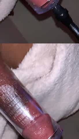 Milking my cock with my pump