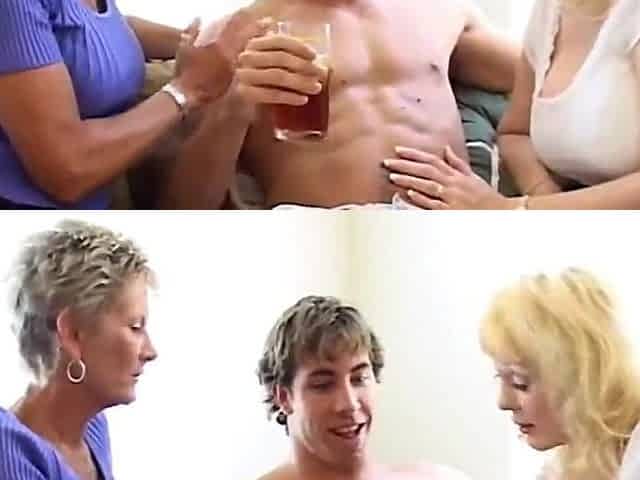 Youthful chap with 2 succulent milfs