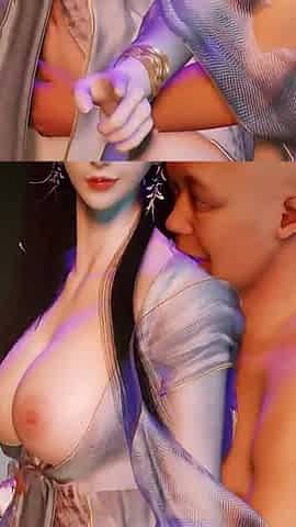 3D Huge Boobs Stripper Teasing the Big Cock to Fuck Her Wet Pussy