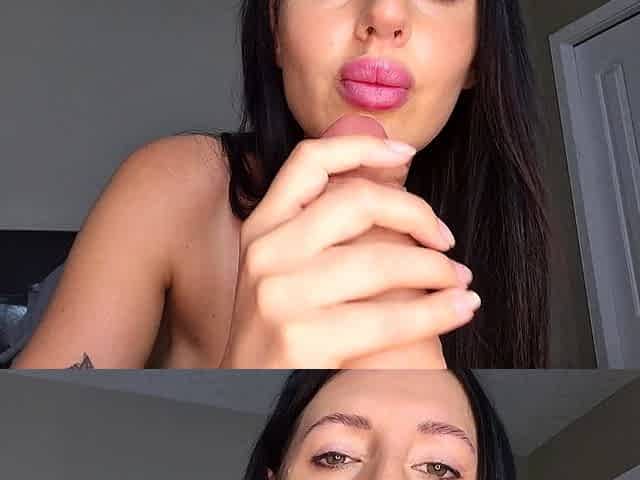 Busty amateur brunette vixen toying her tight pussy