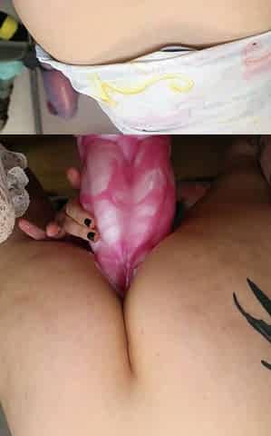 Redhead teen solo anal masturbation with sex toy