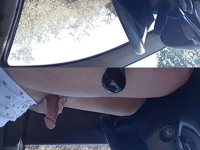 I masturbate in my car, cutie discover me and get hawt