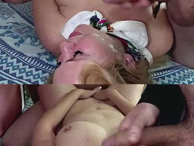 Sexy mature woman was invited to gentle group sex
