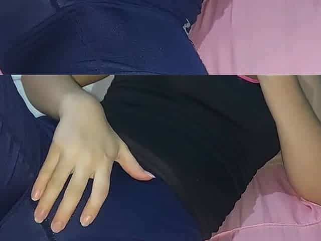 My Stepsis Lets Me Play with Her Pussy When She Comes to Visit She Gets on My Bed
