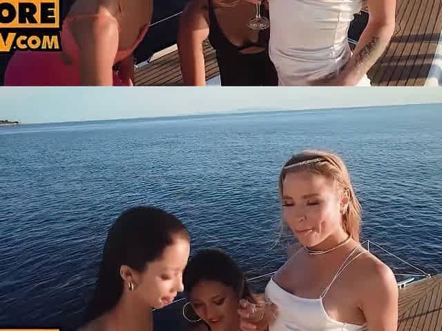 Flexy, Lia Lin And May Thai Fuck You In A Dirty Fourway Boat Fuck At Sea