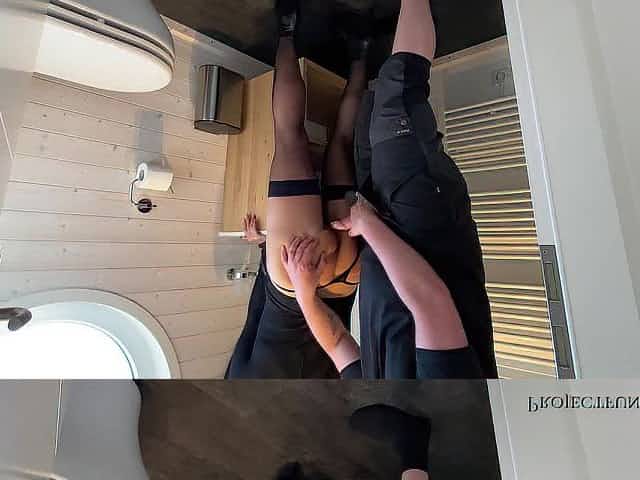 sexy wife secretly drilled during a dinner party at a ally's abode
