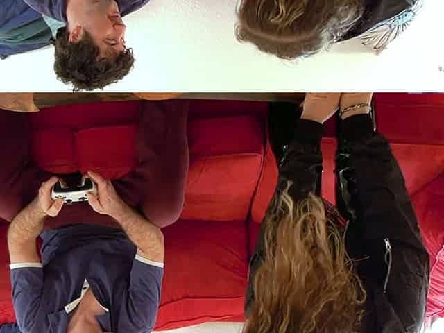 Big booty stepsister fucked hard in doggystyle after losing