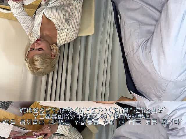 Oriental Boss Teaches European Female Employee