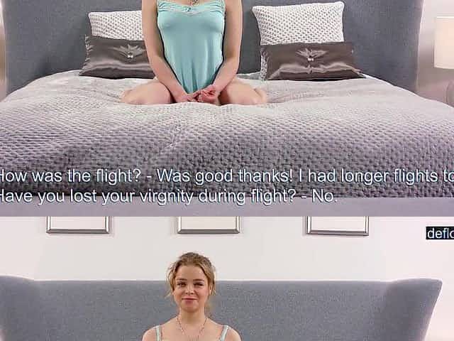 Youthful real virgin gymnast will prove her virginity!