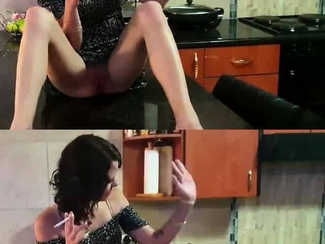 Smoking Hot Brunette MILF Teases on Webcam
