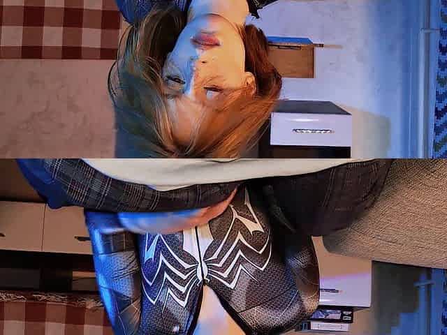 Real Spider-Angel Takes POV Deepthroat Then Gets Destroyed in Suit