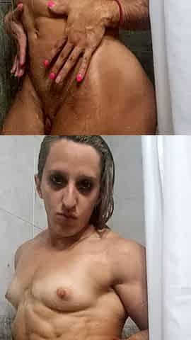 Amateur striptease and Solo masturbation