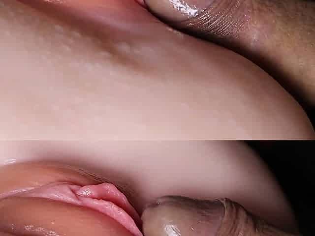 i fondle the knob pink delicate sex lips close-up and groan sexually