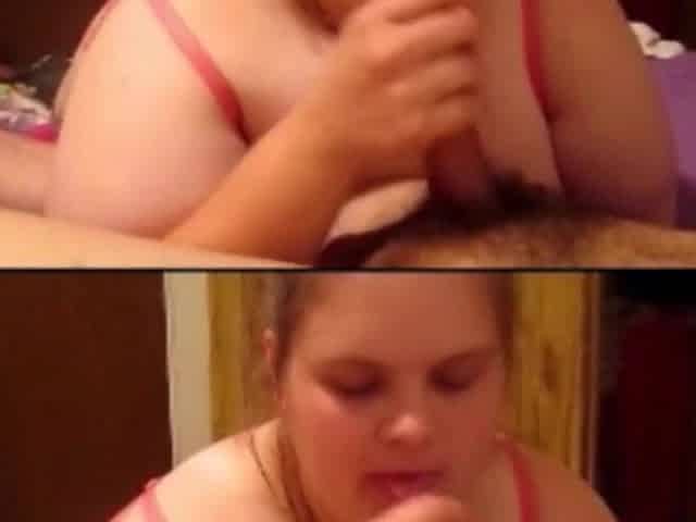 Nasty Chubby Slut Sucks Dirty Hairy Dick & Swallow Cum