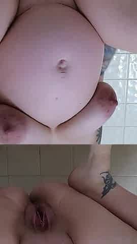 Pregnant Milk and Pee Compilation