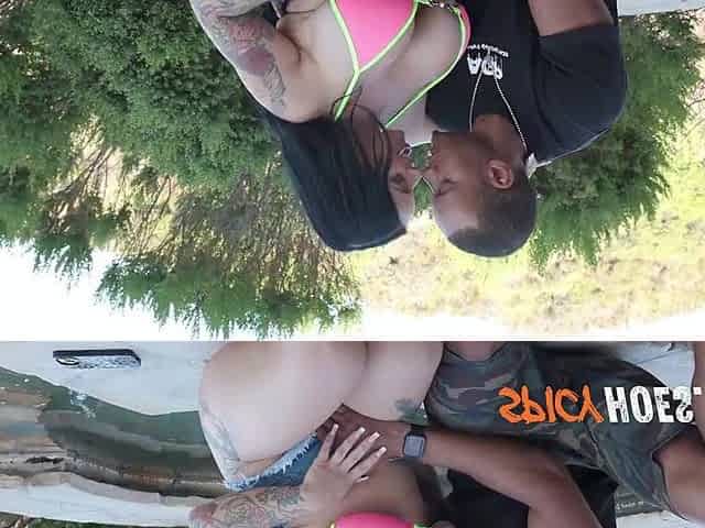 Curvy PAWG Floozy Pounded by Large Ebony Penis
