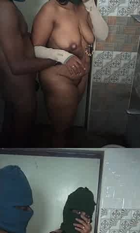 Indian Couple Hot Shower Bathing at Lodge