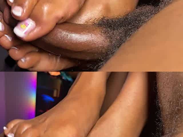 Late Night Footjob - French Tip Soles