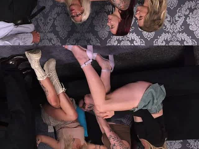 Cock craving tattooed milfs in pantyhoses get fucked hard