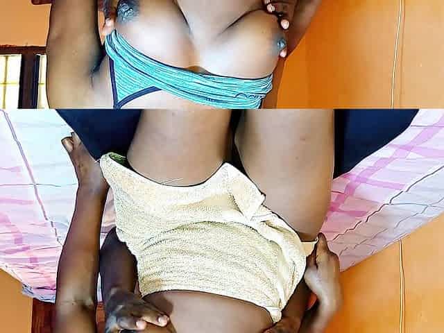 Black stepdaughter receives large wang after washroom