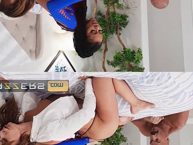 Kira Noir Fucks Cassie Del Isla In The Ass With A Strap On, Then Shares A Cock With Her