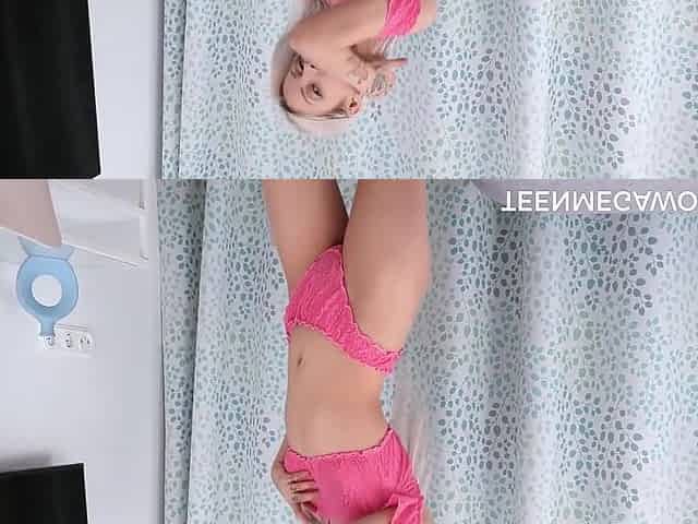 Blondie In Pink Shows Her Orgasm - Vasya Sylvia