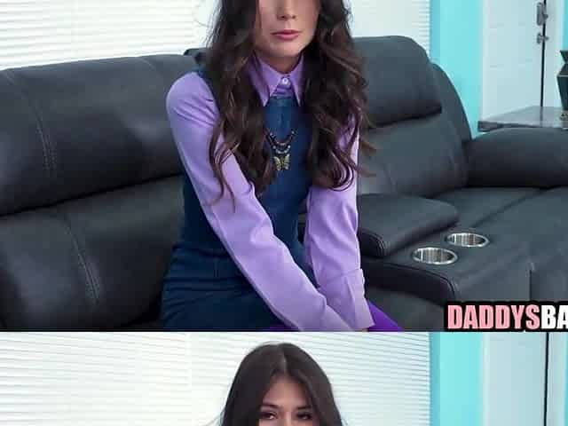 Step daughter helping out lonely step daddy