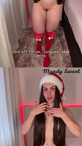 Santa Has Arrived to Give You the First Christmas Gift!! a Very Tasty and Drooling Blowjob!!
