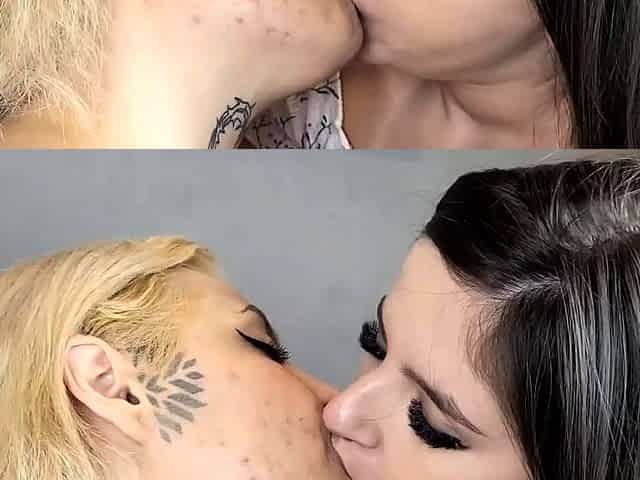 Penelope's store - Two Very Hot Blondes Kissing Deeply - By