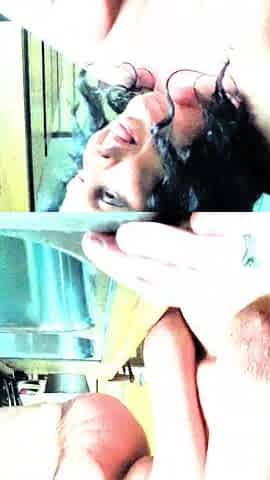Bouling Hot Wet in the Kitchen Shes Masterbating and Dripping