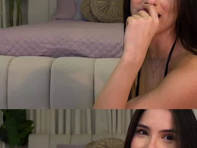 Brunette solo masturbation on webcam