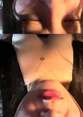 Close up teen foot worship