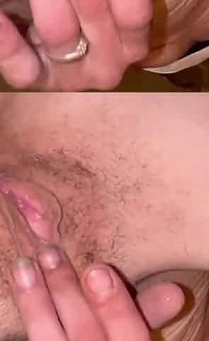 Fox in Socks. Blowing My Load in a Strung Out Slut After She Masterbates