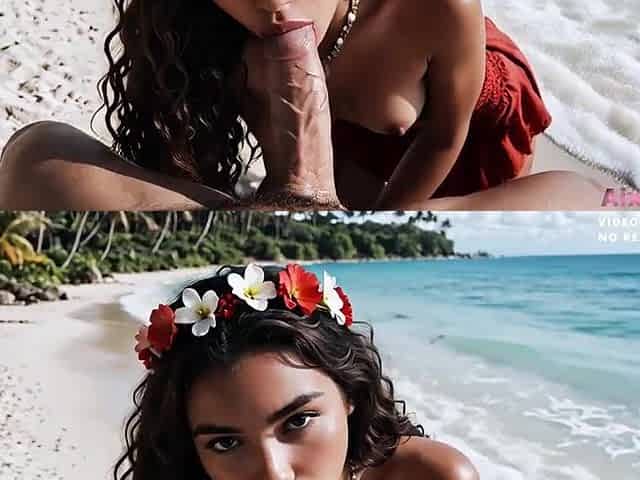 I bang the charming Moana on the'sland and cum on her beautiful face. -AixXxShaD- [AI Generated]