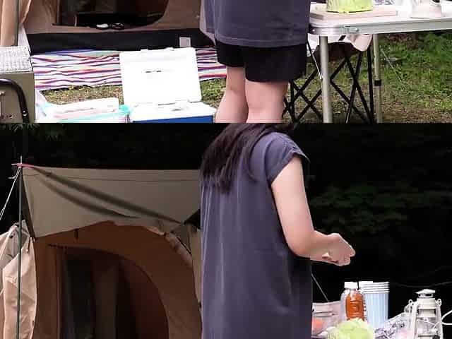 Japanese fingered fucked outdoor
