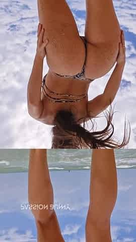 Sexy Public Bikini Fun on the Beach
